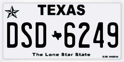 TX license plate DSD6249