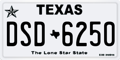 TX license plate DSD6250