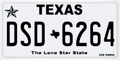 TX license plate DSD6264