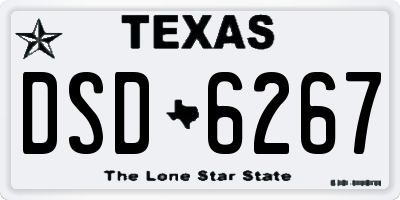 TX license plate DSD6267