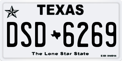 TX license plate DSD6269