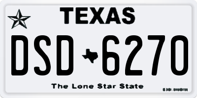 TX license plate DSD6270