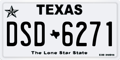 TX license plate DSD6271