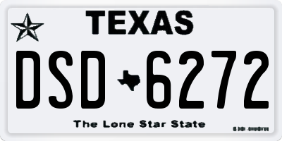TX license plate DSD6272