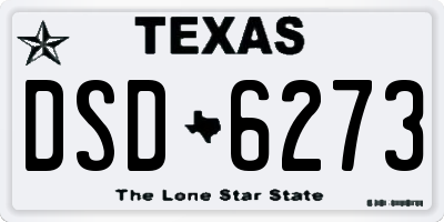 TX license plate DSD6273