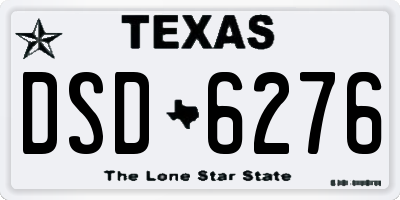 TX license plate DSD6276