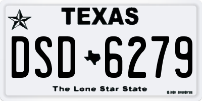 TX license plate DSD6279
