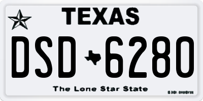 TX license plate DSD6280