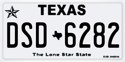 TX license plate DSD6282