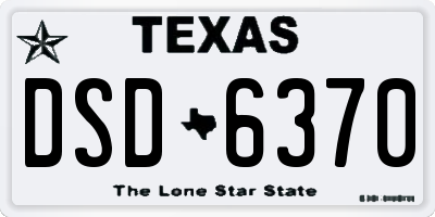 TX license plate DSD6370
