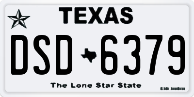 TX license plate DSD6379