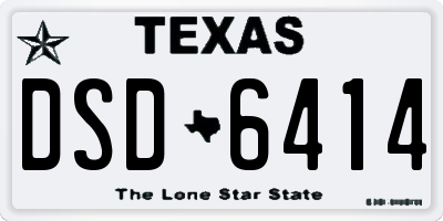 TX license plate DSD6414