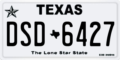 TX license plate DSD6427