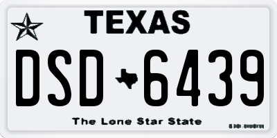 TX license plate DSD6439