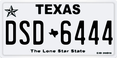 TX license plate DSD6444