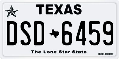 TX license plate DSD6459