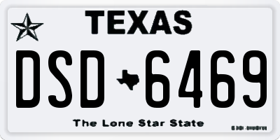 TX license plate DSD6469