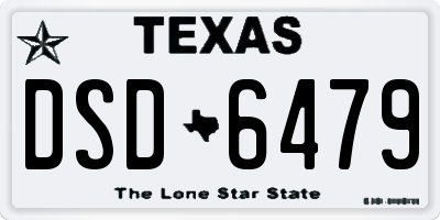 TX license plate DSD6479