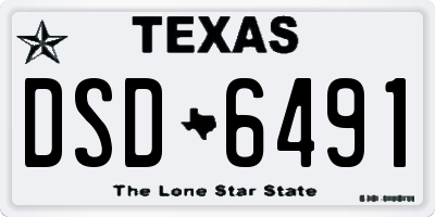 TX license plate DSD6491