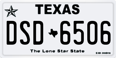 TX license plate DSD6506
