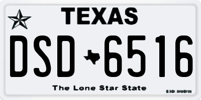 TX license plate DSD6516