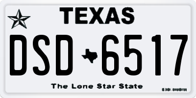 TX license plate DSD6517