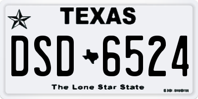 TX license plate DSD6524