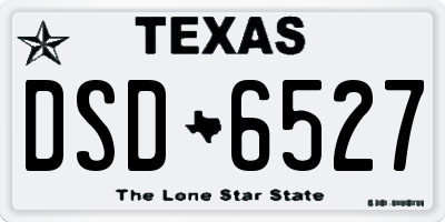 TX license plate DSD6527