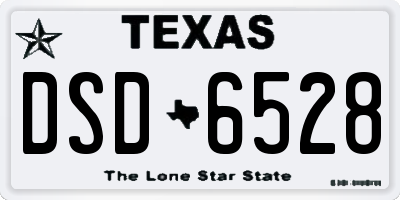 TX license plate DSD6528