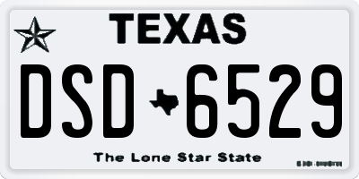 TX license plate DSD6529