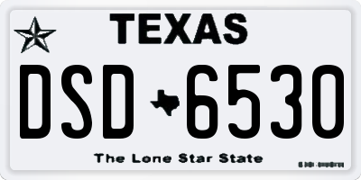 TX license plate DSD6530
