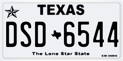 TX license plate DSD6544