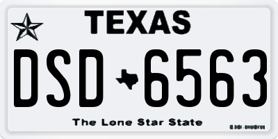 TX license plate DSD6563
