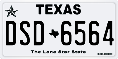 TX license plate DSD6564