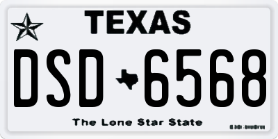 TX license plate DSD6568