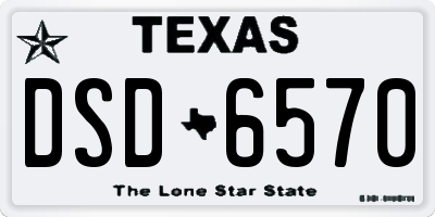 TX license plate DSD6570