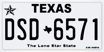 TX license plate DSD6571