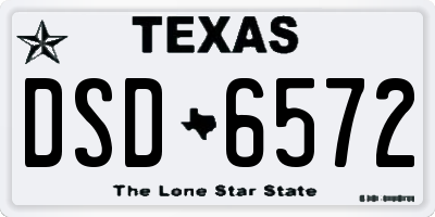 TX license plate DSD6572