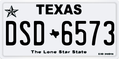 TX license plate DSD6573