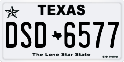 TX license plate DSD6577