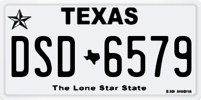 TX license plate DSD6579