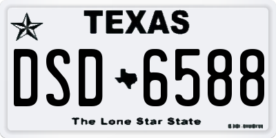 TX license plate DSD6588