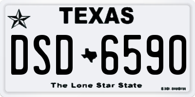 TX license plate DSD6590