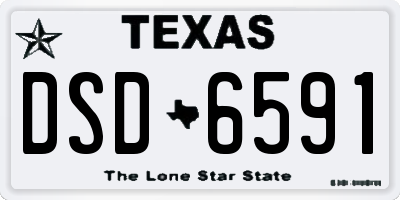 TX license plate DSD6591