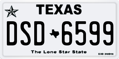 TX license plate DSD6599