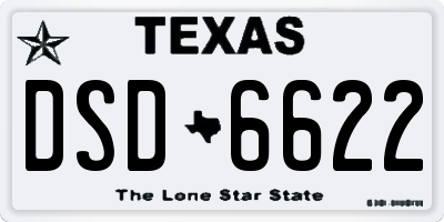 TX license plate DSD6622