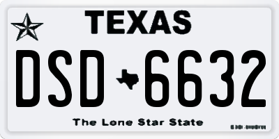 TX license plate DSD6632