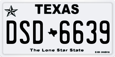 TX license plate DSD6639