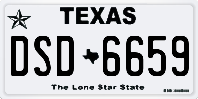 TX license plate DSD6659
