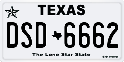 TX license plate DSD6662